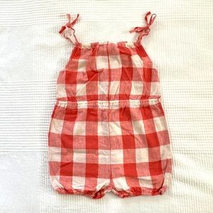 Girls EGG Plaid Romper